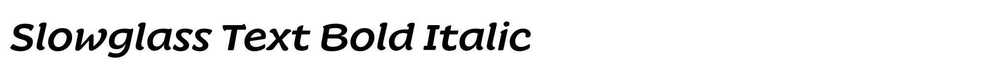 Slowglass Text Bold Italic image